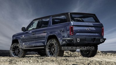 Ford Bronco 4-door rear three quarters rendering sixth image