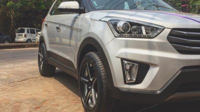 Hyundai Creta modified with 18-inch wheels front