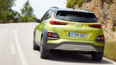 Hyundai Kona rear three quarters