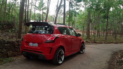 Maruti Swift modded Nissan GT-R rear three quarter