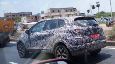 Renault Captur (Renault Kaptur) rear three quarters in motion spy shot India