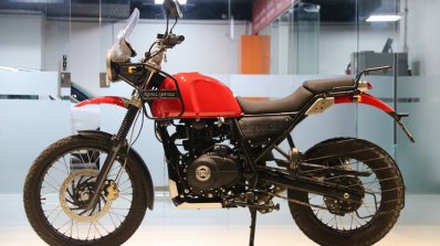 Royal Enfield Himalayan candy colours red rear side left
