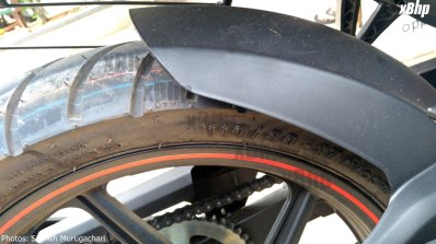 TVS Apache RTR 160 facelift rear wheel