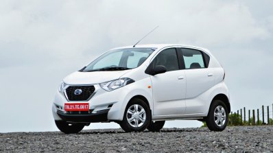 Datsun redi-GO 1.0 Review white left front three quarters