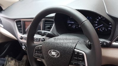 2017 Hyundai Verna spied on way to dealership interior
