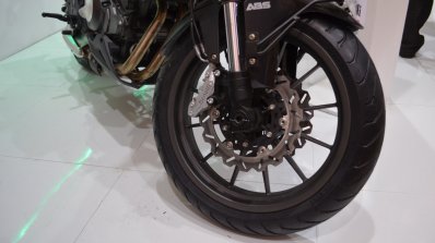 Benelli TNT 300 at Nepal Auto Show front wheel