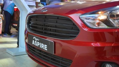 Ford Figo Aspire grille at Nepal Auto Show 2017