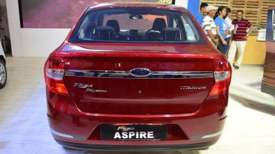 Ford Figo Aspire rear at Nepal Auto Show 2017