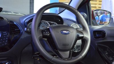 Ford Figo Aspire steering wheel at Nepal Auto Show 2017