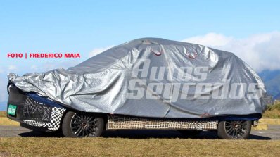 2018 Ford figo facelift spied in brazil covered front