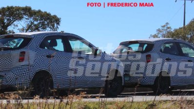 2018 Ford figo facelift spied in brazil right rear three quarters