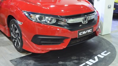 Honda Civic sedan front fascia side view at Nepal Auto Show 2017