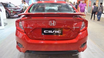 Honda Civic sedan rear at Nepal Auto Show 2017