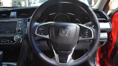 Honda Civic sedan steering wheel at Nepal Auto Show 2017