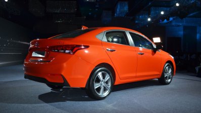 Hyundai Verna 2017 rear three quarters