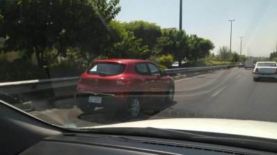 Iranian-spec Renault Kwid rear three quarters spy shot