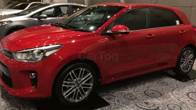 Kia Rio showcased at Kia dealer roadshow front three quarters