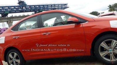 New Hyundai Verna 2017 Fiery Red colour side view