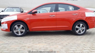 New Hyundai Verna 2017 Fiery Red colour side