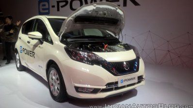 Nissan Note e-POWER front three quarters right side at GIIAS 2017