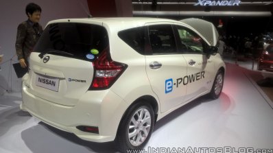 Nissan Note e-POWER rear three quarters at GIIAS 2017