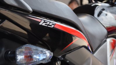 TVS Stryker 125 tail graphics at the Nepal Auto Show 2017