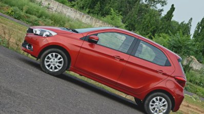 Tata Tiago AMT test drive review side view tilt