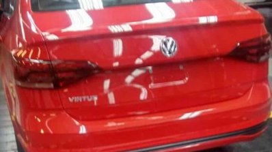 VW Virtus red spy shot Brazil