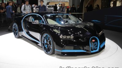 0-400-0 world record Bugatti Chiron front three quarters right side at the IAA 2017