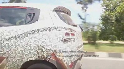 2017 Mahindra KUV100 (facelift) rear quarter panel spy shot