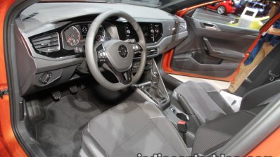 2017 VW Polo TGI R-Line interior dashboard at the IAA 2017