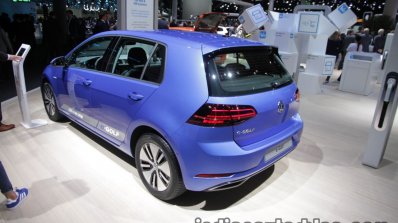 2017 VW e-Golf rear three quarters at the IAA 2017