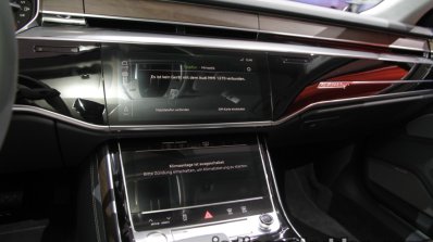 2018 Audi A8 centre console at the IAA 2017