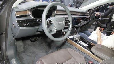 2018 Audi A8 dashboard side view at the IAA 2017