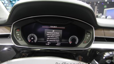 2018 Audi A8 instrument panel at the IAA 2017