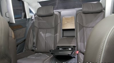2018 Audi A8 rear seats front view at the IAA 2017