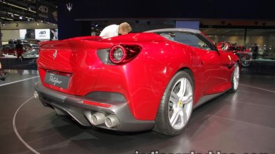 2018 Ferrari Portofino rear three quarters
