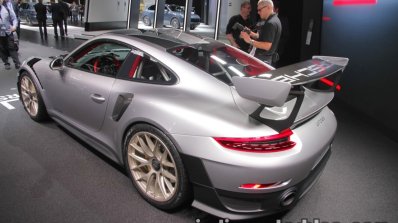 2018 Porsche 911 GT2 RS (991.2) rear three quarters at IAA 2017