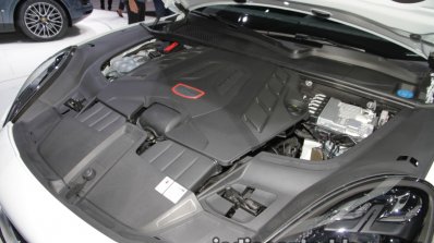 2018 Porsche Cayenne Turbo engine compartment at IAA 2017