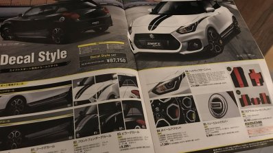2018 Suzuki Swift Sport accessories brochure leaked image