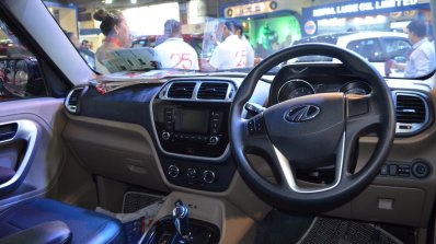 Accessorised Mahindra TUV300 dashboard side view at Nepal Auto Show 2017