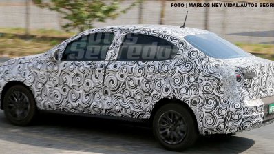 Fiato X6S (FIat Argo-based sedan) rear three quarters left side spy shot