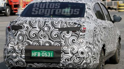 Fiato X6S (FIat Argo-based sedan) rear three quarters spy shot