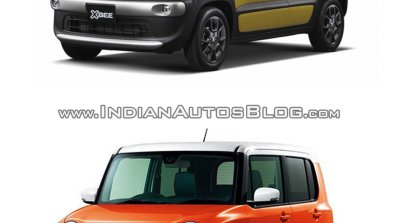 Suzuki Xbee concept vs. Suzuki Hustler front three quarters