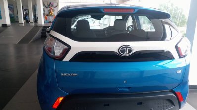 Tata Nexon spotted at dealership in base XE trim rear