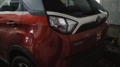 Tata Nexon spotted in basement IT park tail