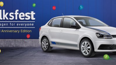 VW Ameo Anniversary Edition front three quarters right side
