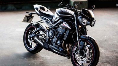 2017 Triumph Street Triple RS press front right quarter