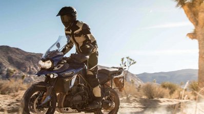 2017 Triumph Tiger Explorer press front left quarter action