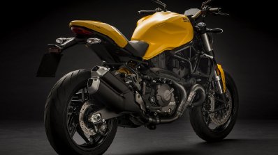 2018 Ducati Monster 821 Yellow press rear right quarter